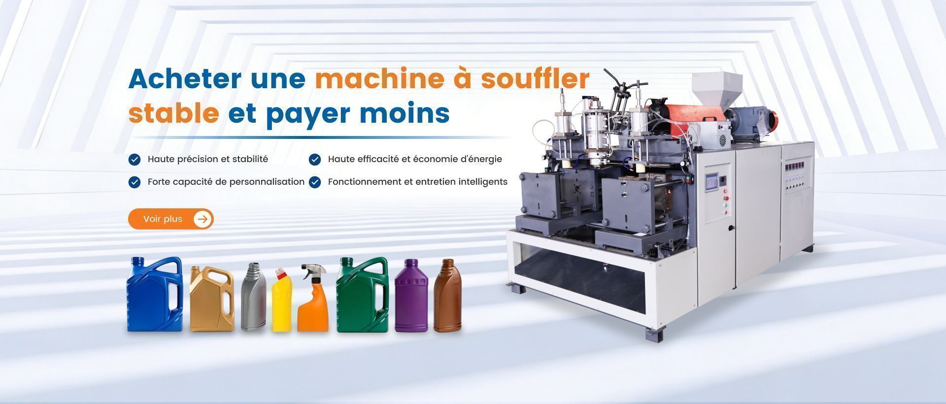 Machine de moulage par soufflage semi-automatique